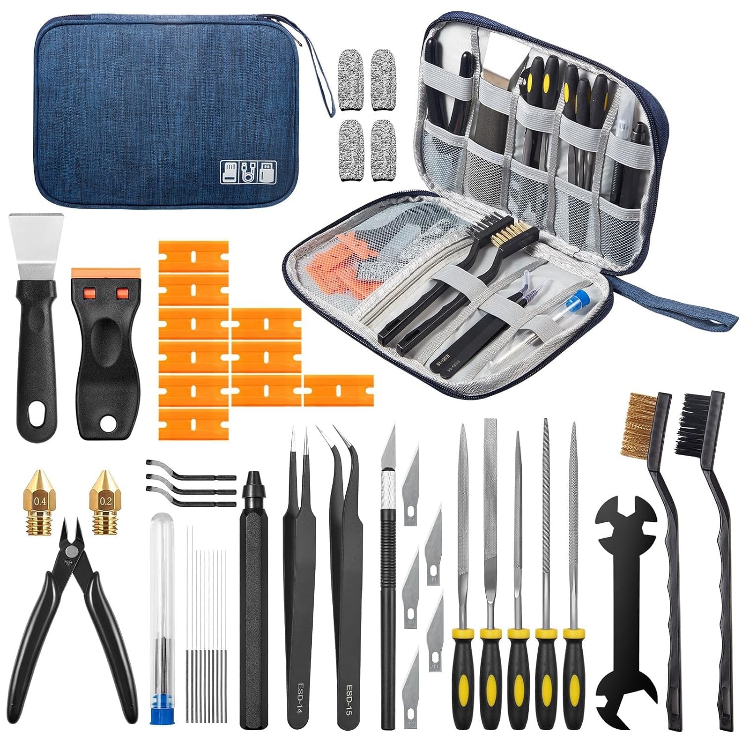 46Pcs 3D Printer Tool Kit