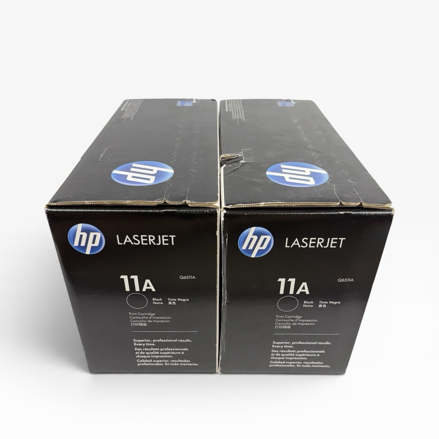 Genuine HP 11A Black Toner Cartridge Lot of 2 (Q6511A) OEM Factory Sealed
