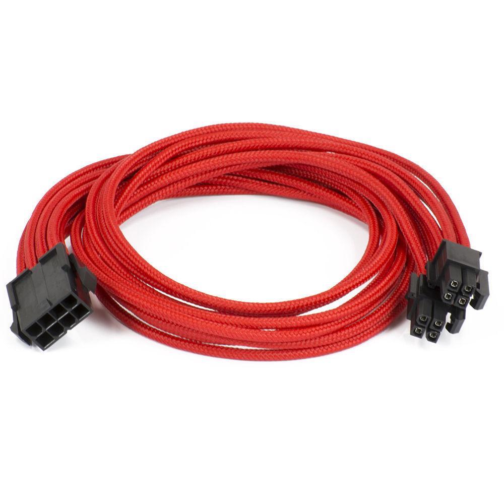 Phanteks 8 to 8 (4+4) Pin M/B Extension Cable 19.68" Red PH-CB8P-RD