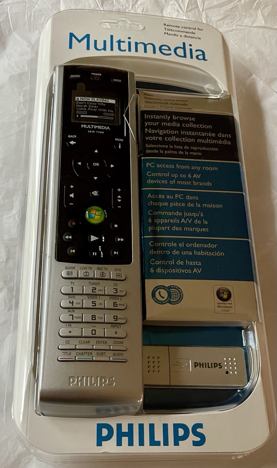PHILIPS Multimedia SRM7500/37  Remote Instantly Browse Media Factory Sealed New