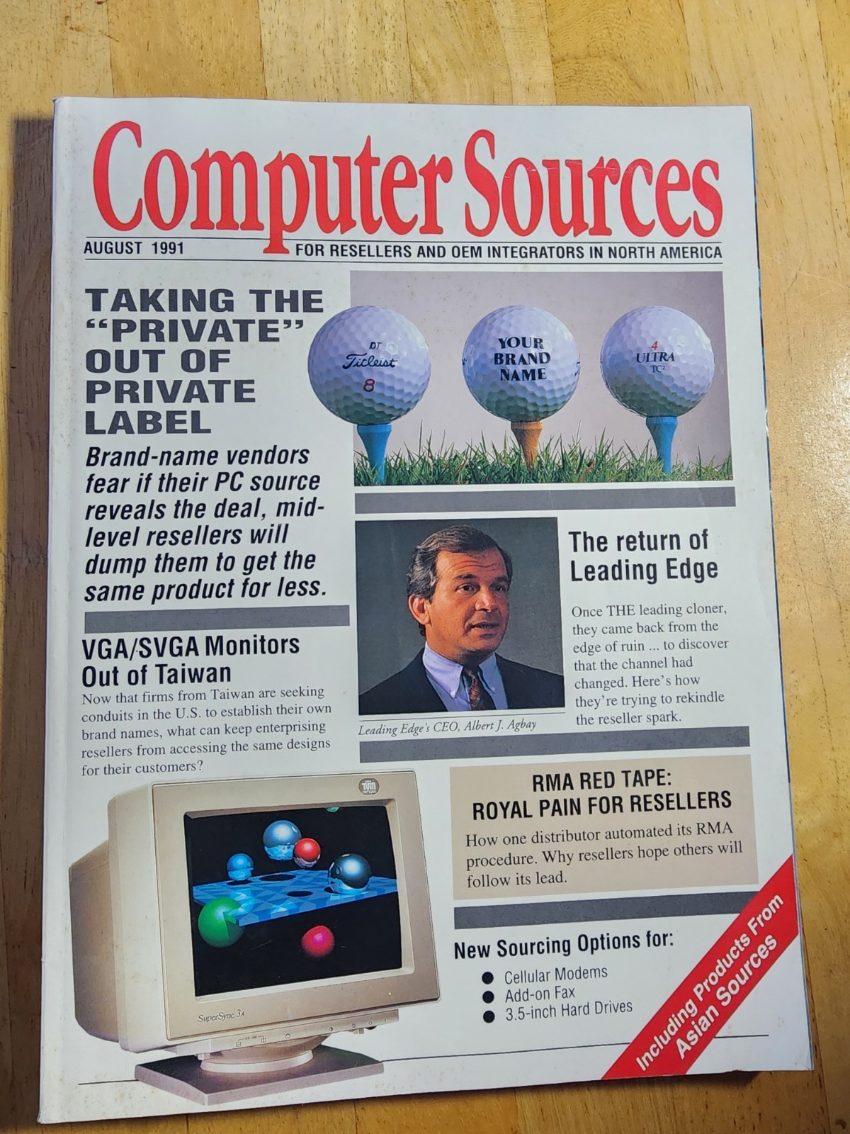 Computer Sources Magazine  August 1991 Vintage Early PC Computer Cellular Modems
