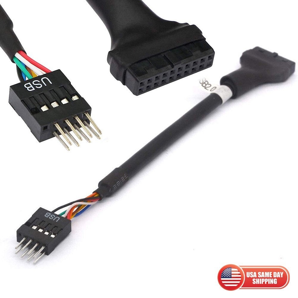 USB 3.0 20 Pin Female to Male USB 2.0 9 Pin PC Motherboard Adapter Switch Cable