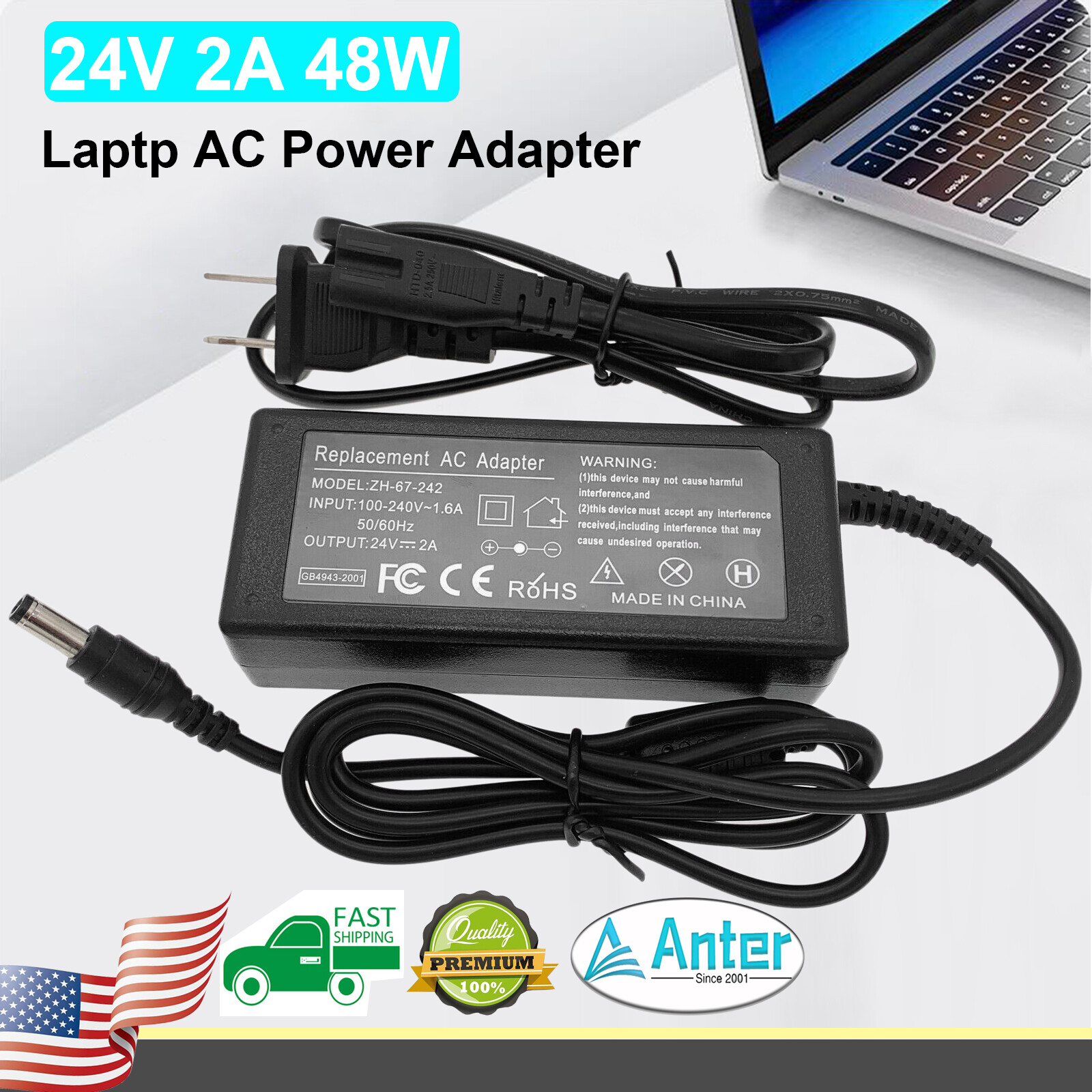 24V DC Adapter Charger For Logitech G29 G920 APD DA-42H24 Power Supply Cord PSU