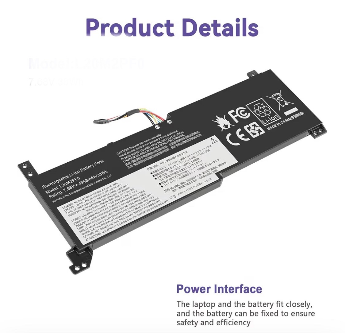 New L20L3PF0 Battery For Lenovo Ideapad 45Wh/4054 mah