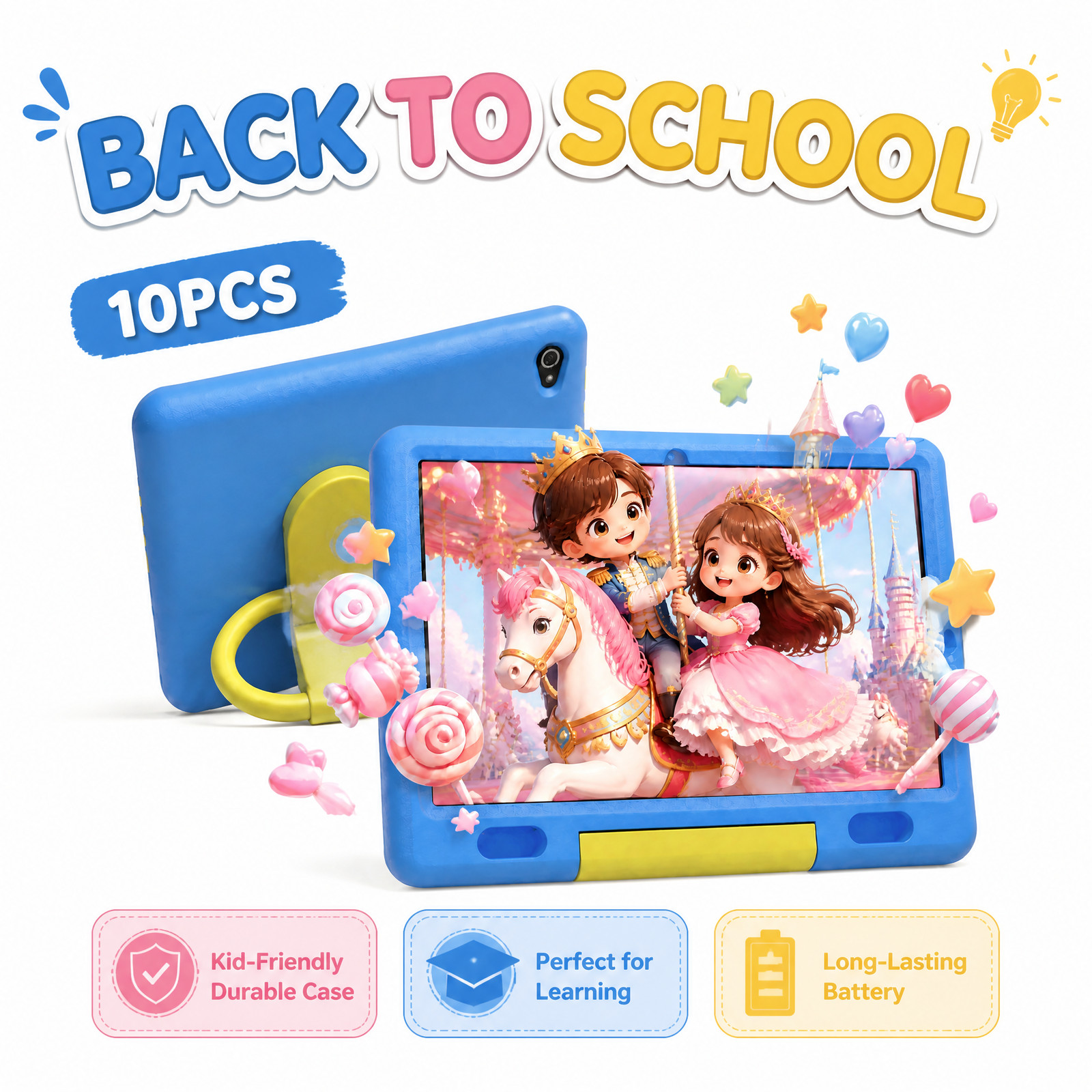 10PCS Kids Tablet 32GB Education Parents Control Google Play GMS Learning Games