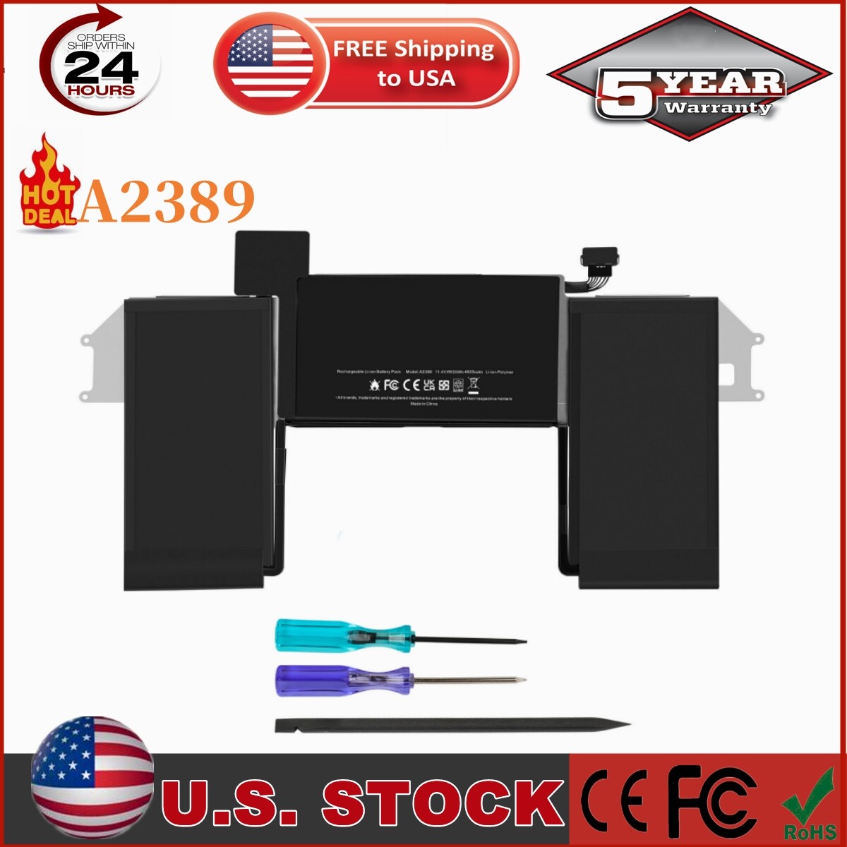 ✅LOT 10x A2389 Battery for Apple MacBook Air 13 inch A2337 Air M1 2020 EMC 3598