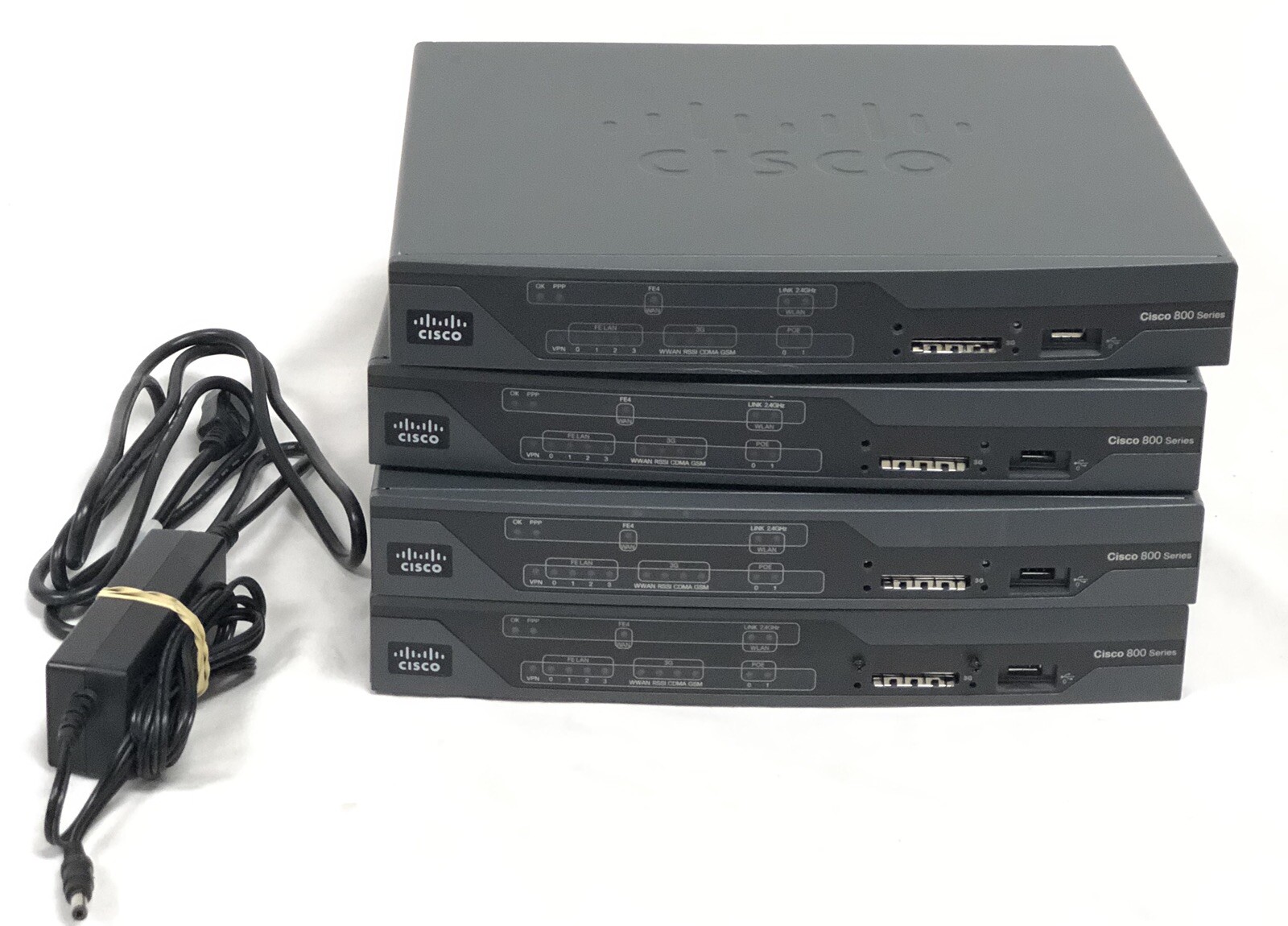 4 Cisco 881G Wireless Integrated Routers Power On AS-IS For Parts No Returns