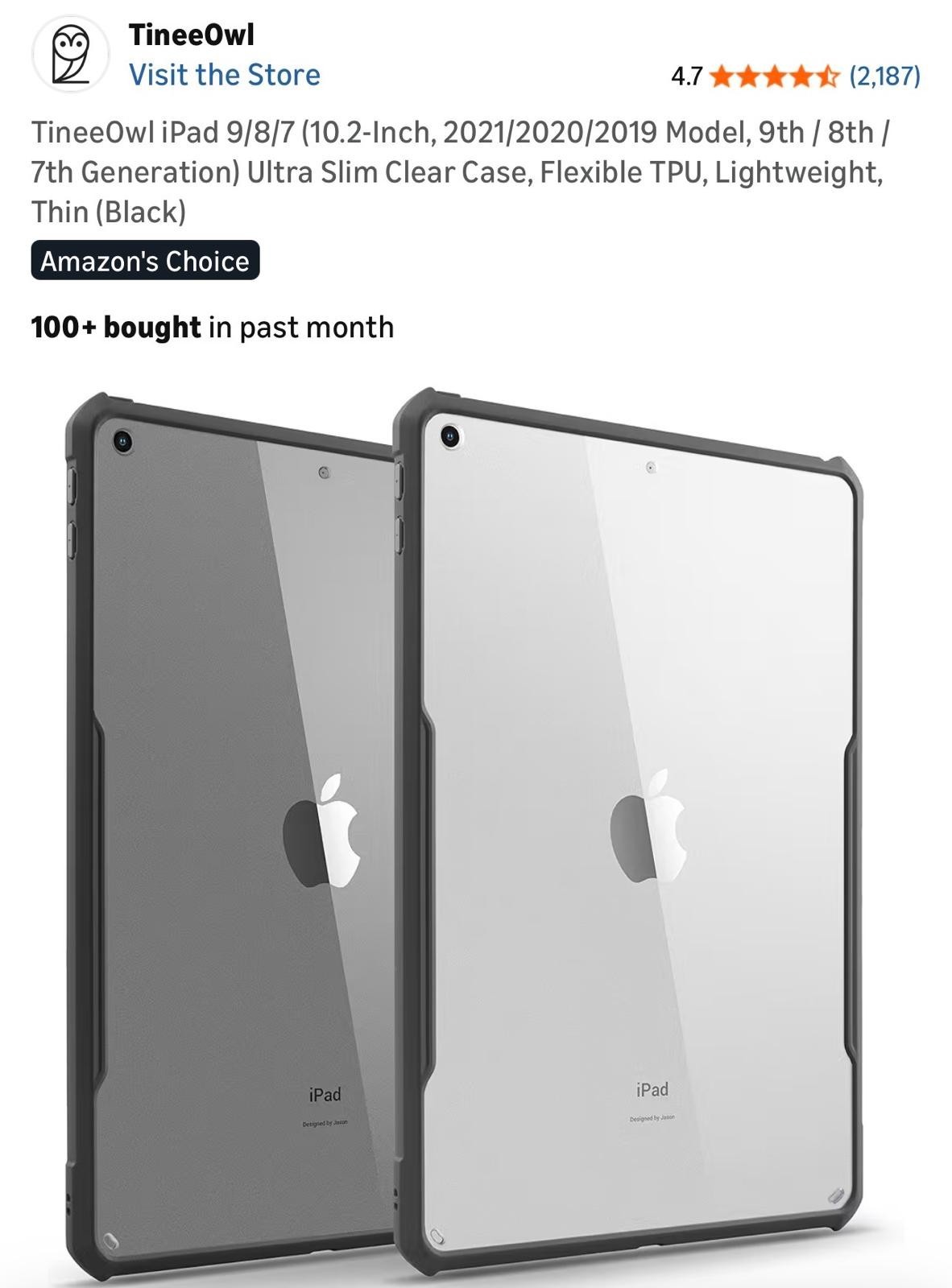 2022 TineeOwl Ultra Thin iPad Pro Case, 3rd-6th Gen, Apple Pencil Support