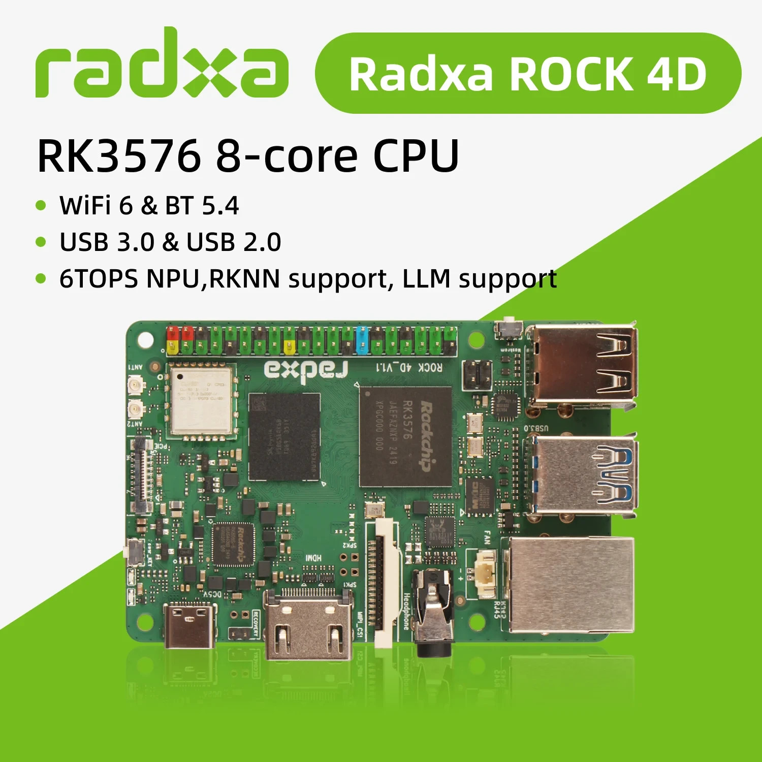 12gb RAM radxa Rock4d single board computer rk3576, raspberry pi PCIe rk3588 NPU