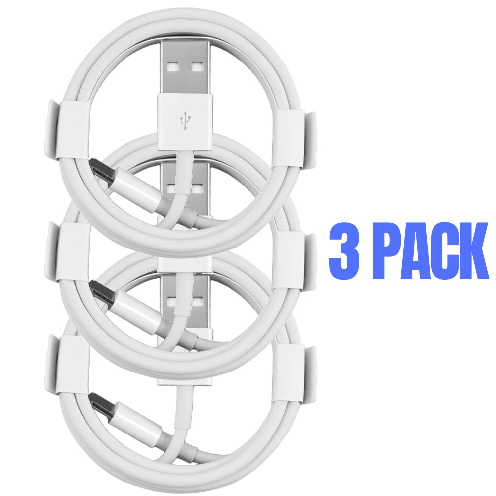 3 Pack 3/6Ft USB Fast Charging Cord Data For Apple iPhone 11 XR 8 Charger Cable