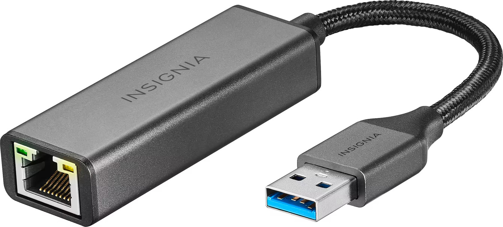 Insignia- USB to Ethernet Adapter - Black