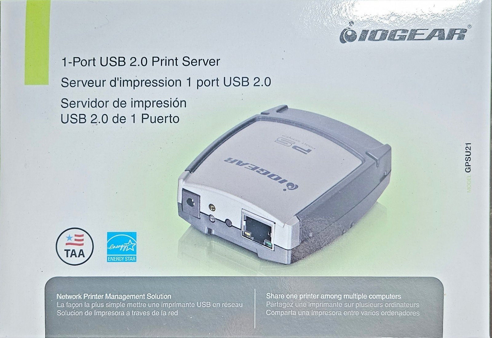 IOGEAR GPSU21 1-Port Print Server