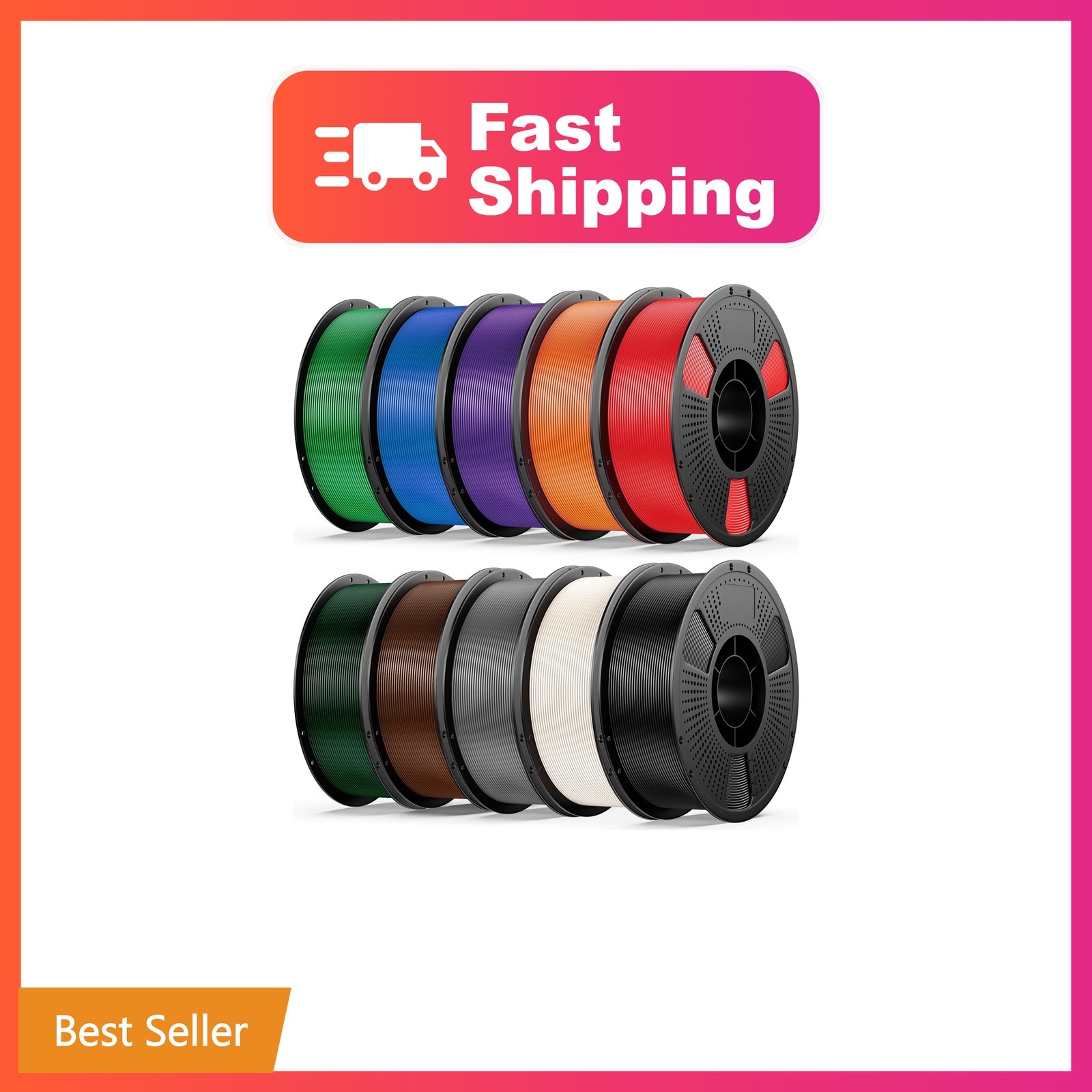 UJOY3D 10kg Hyper PLA+ 3D Printer Filament Bundle, Upgraded PLA+ Filament 1.7...