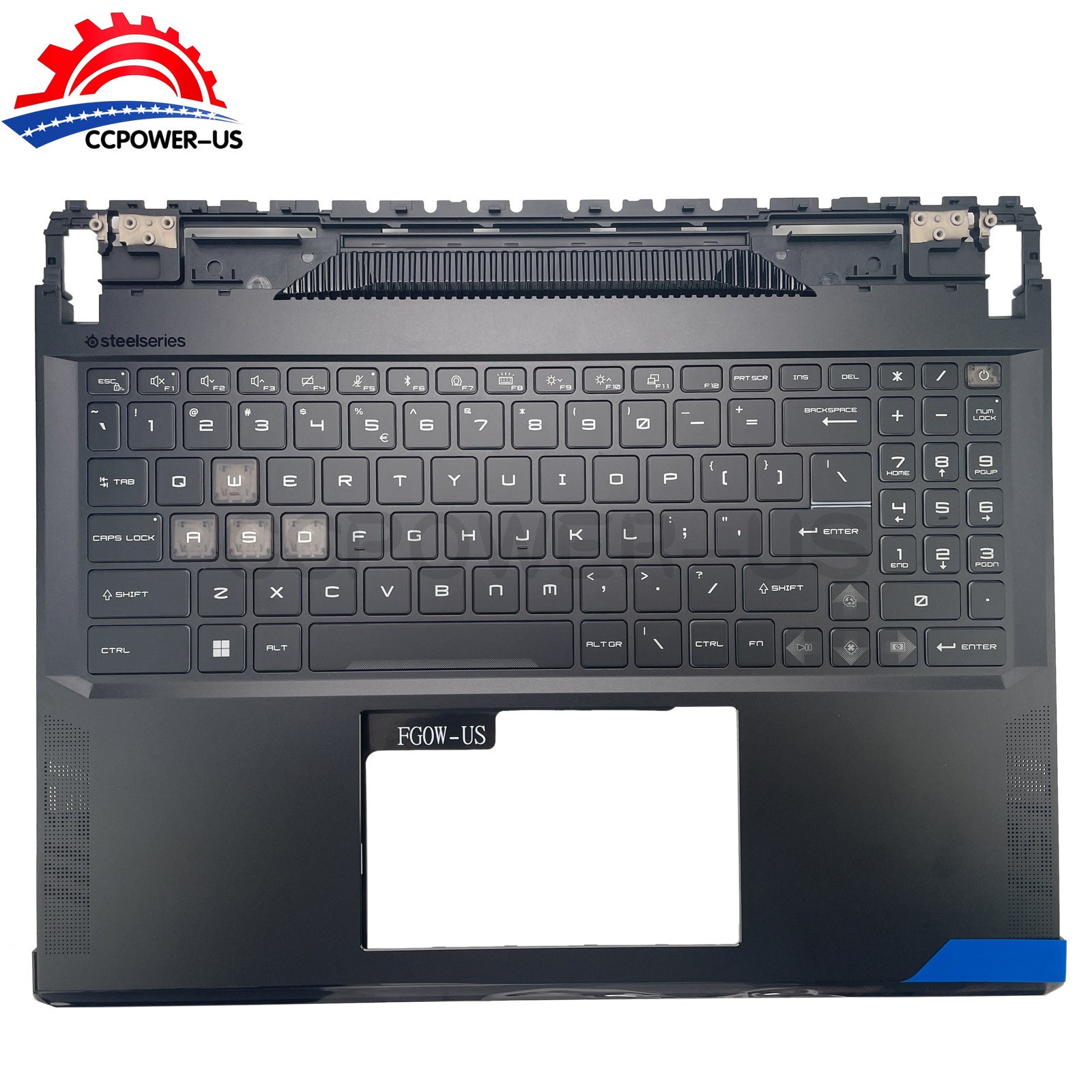 New For MSI GE68 MS-15M1 MS-15M2 Upper Case Palmrest W/RGB Backlit Black