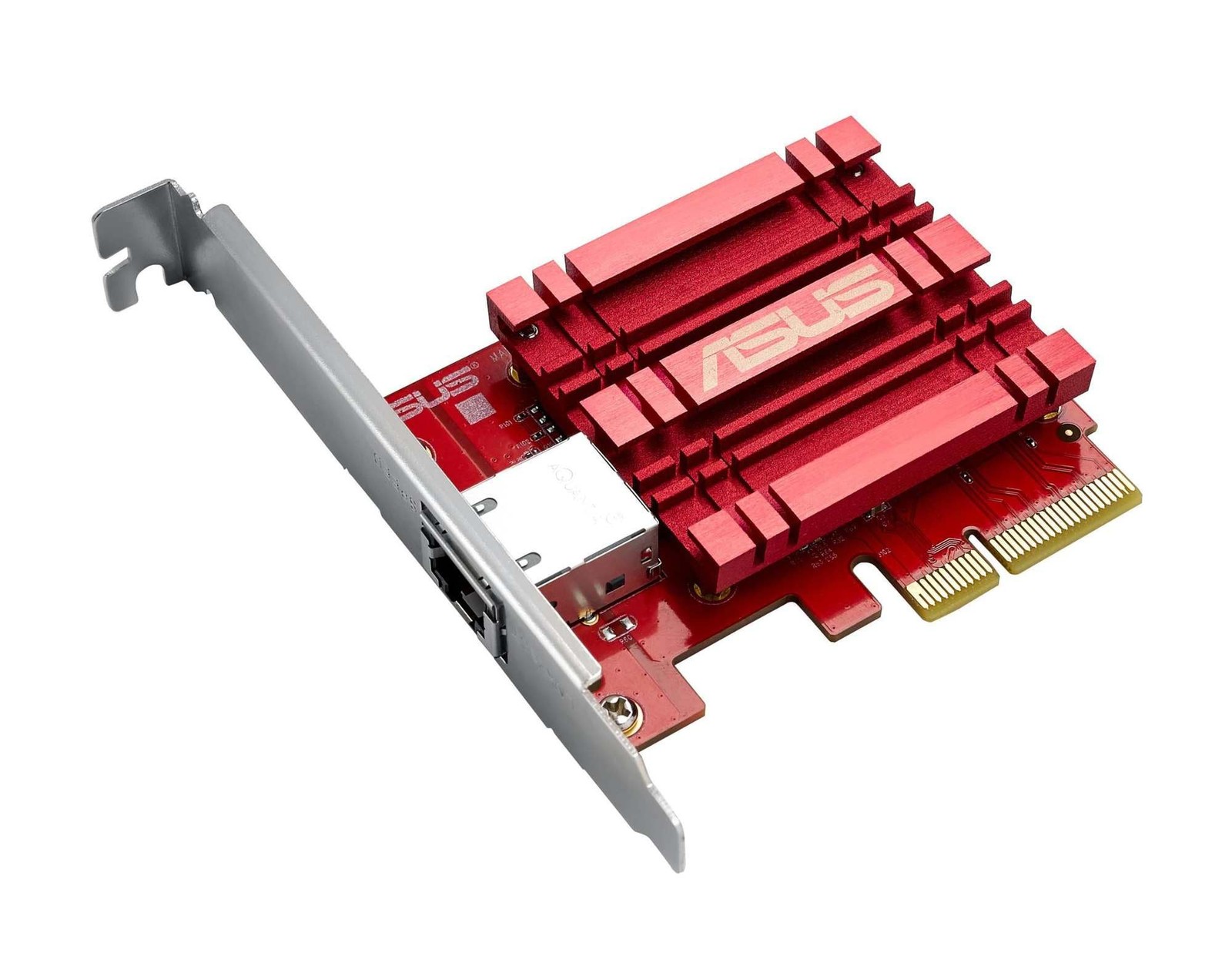 ASUS XG C100C 10Gbps Network Interface Controller Adapter for PC Red Grey