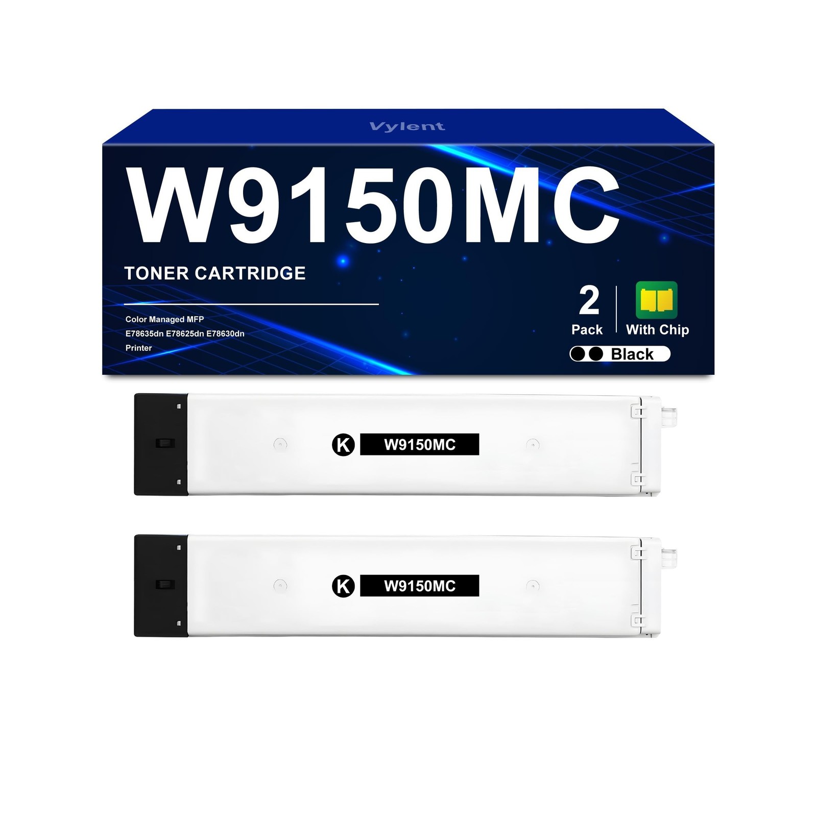 W9150 W9150MC 2PK Black High Yield Toner Cartridge Compatible for HP Managed ...