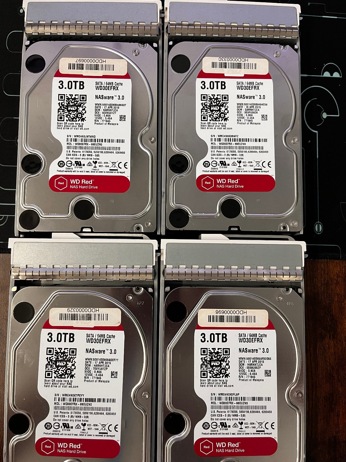 WESTERN DIGITAL RED 3TB NAS HARD DRIVE WD30ERFX