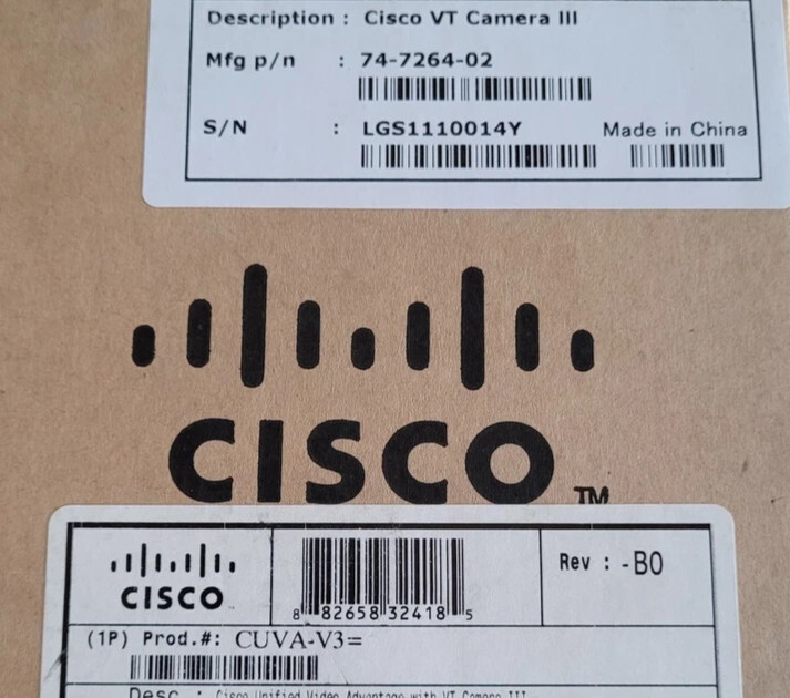 Cisco CUVA-V3 VT Camera III Logitech Unified Computer Webcam 74-7264-01 NEW