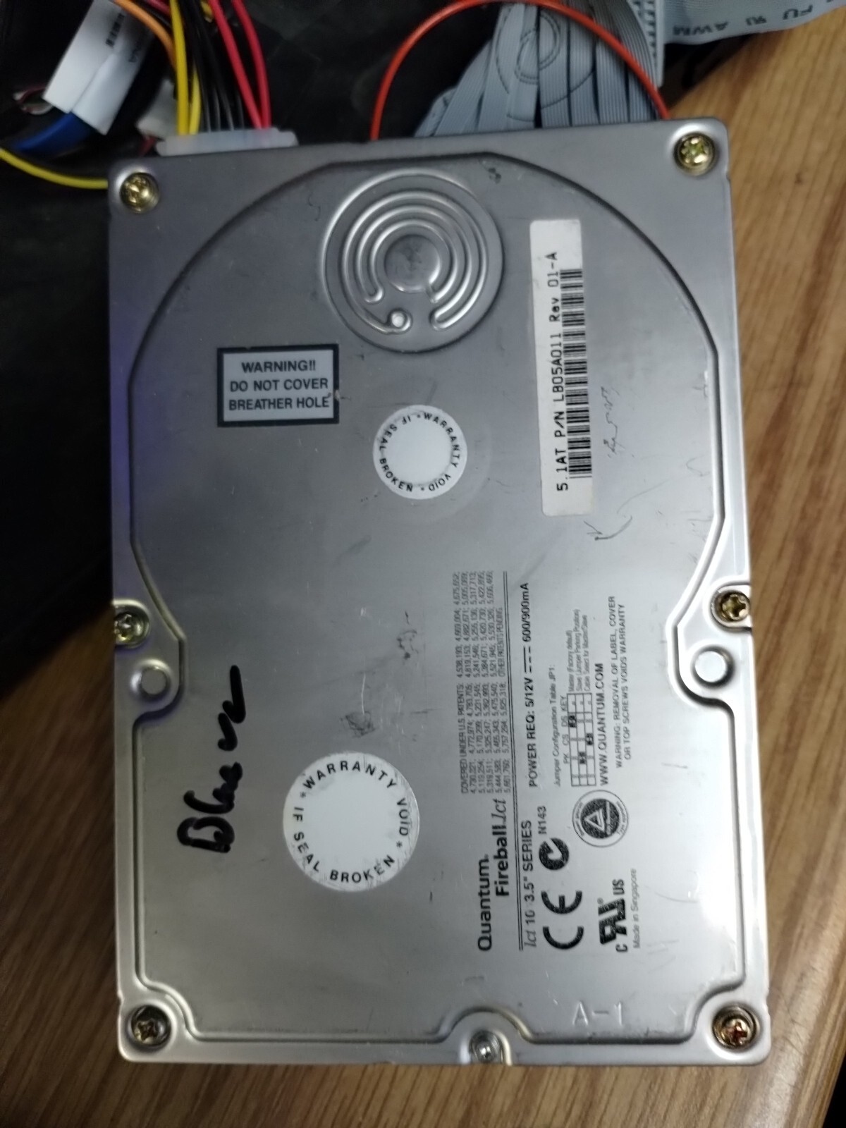 Quantum Fireball Desktop IDE 3.5 5.1Gig Hard Drive
