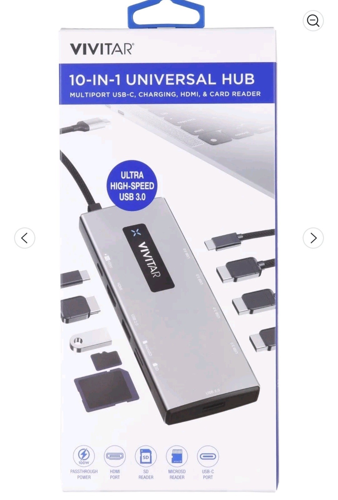 Vivitar Multi-Port USB Hub with SD, Micro SD, and HDMI