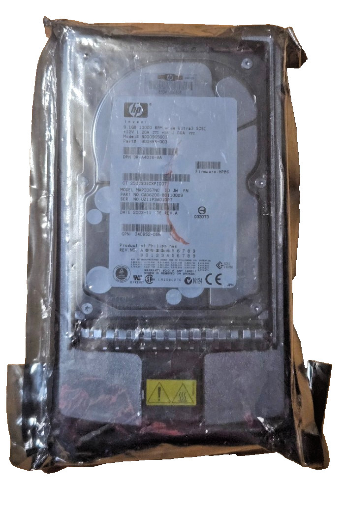 HP 9.1GB 10000 RPM SCSI Wide Ultra3 SCSI Server Hard Drive (NEW)