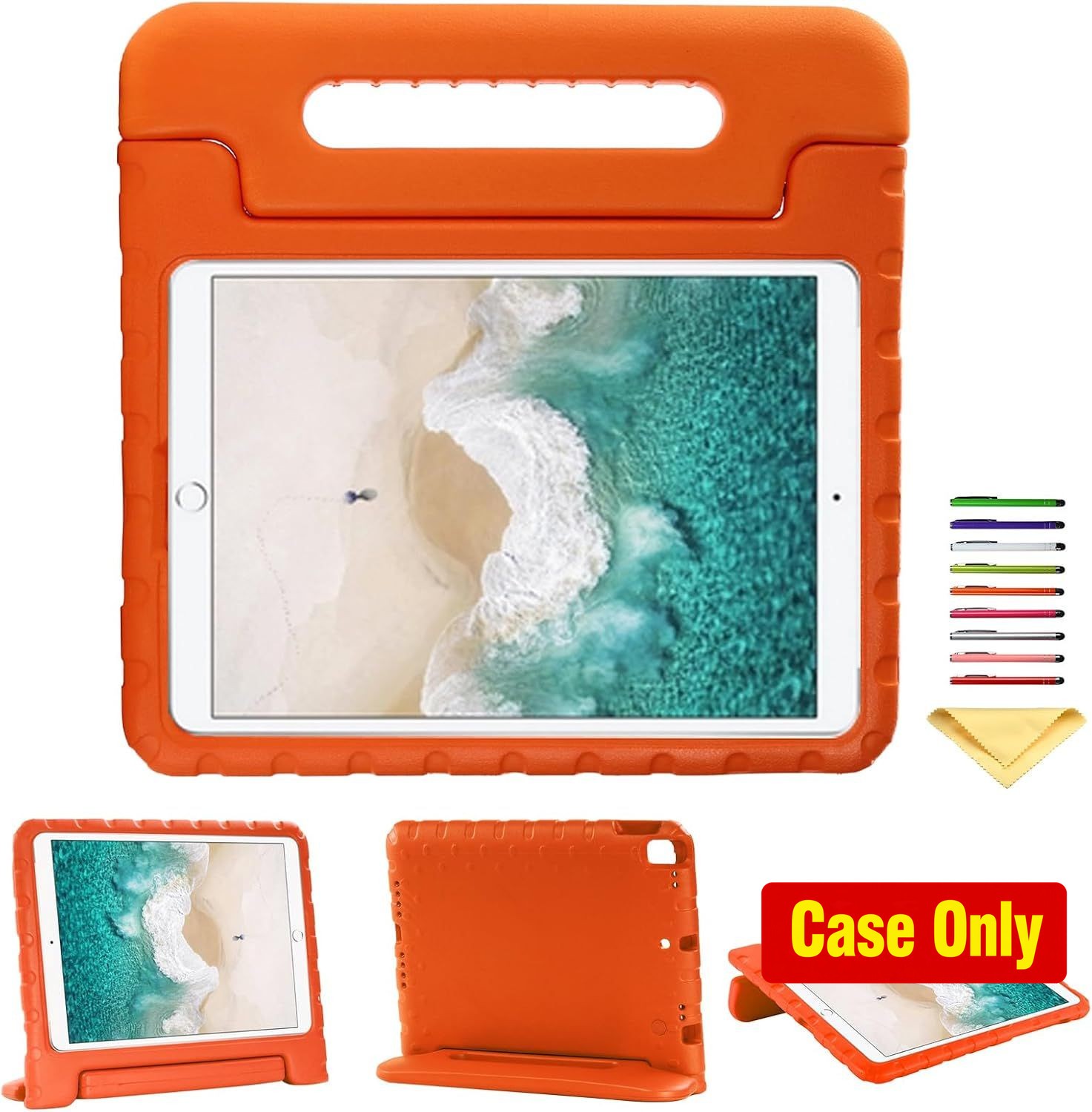 Case for iPad 9th/8th/7th Gen 10.2" & iPad Air 3 10.5" with Rotating Handle/Stan