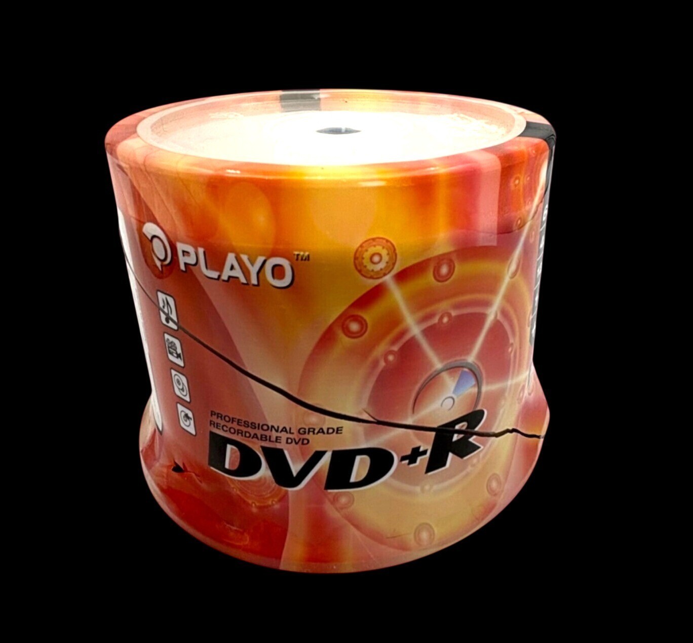 Playo 60PK DVD+R 4.7GB 120min 1-16x Professional Grade Recordable Discs
