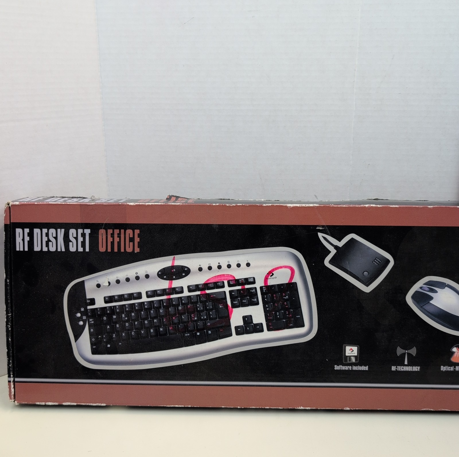 Real Digital RF Wireless Keyboard Mouse Combo PS/2 Windows PC New Vintage 