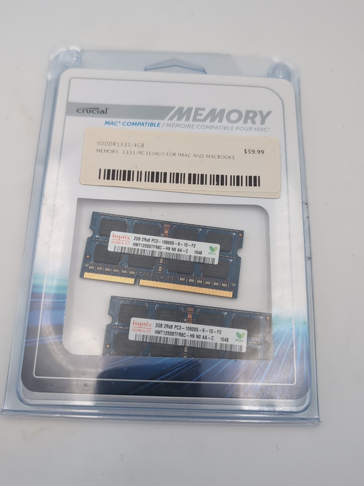 Crucial Micron Apple Mac Compatible Memory 4 GB (2GB x 2) Kit 2015 Open Box