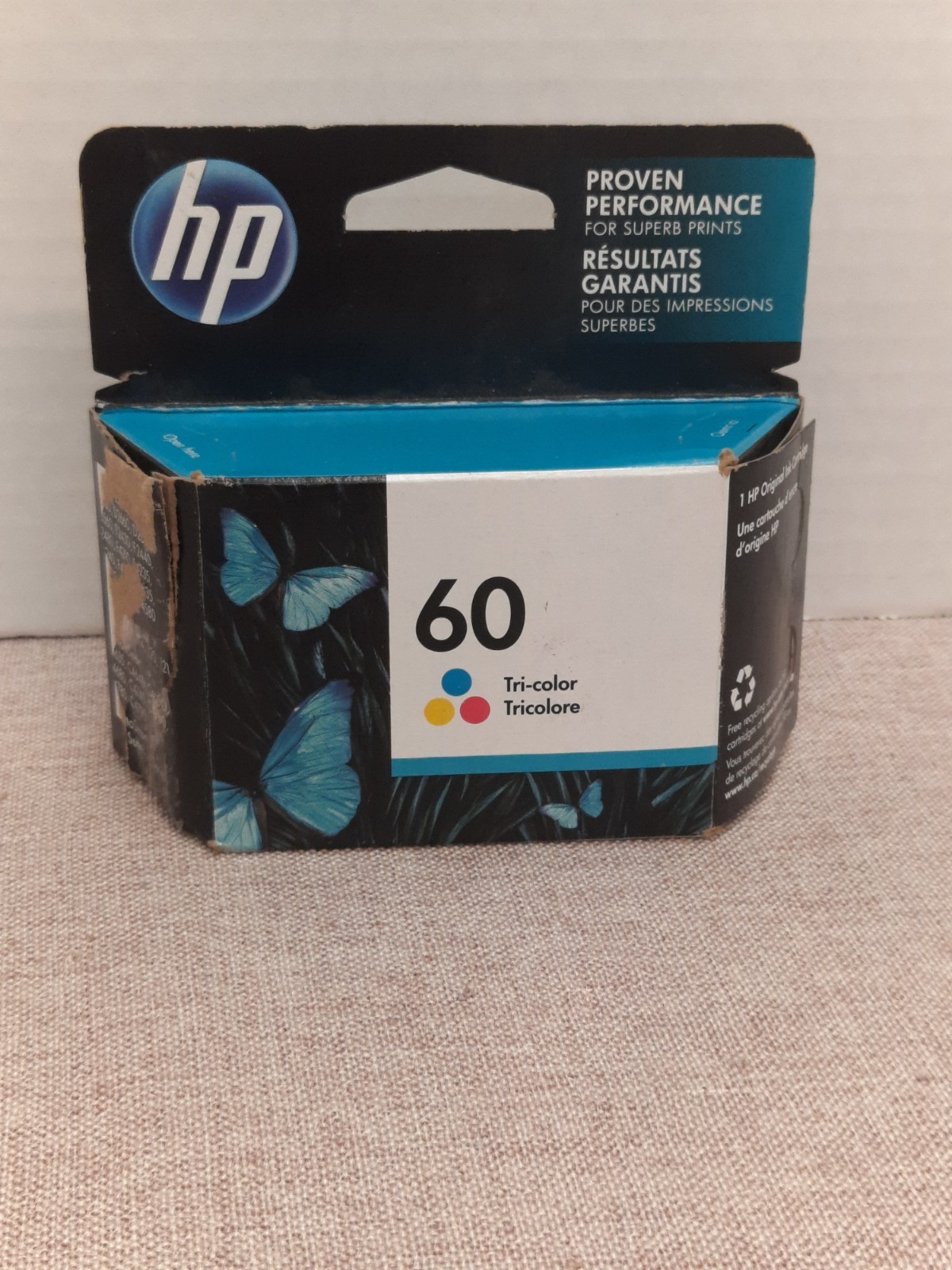 HP 60 Tri-Color Ink Cartridge CC643WN Exp 5/2022