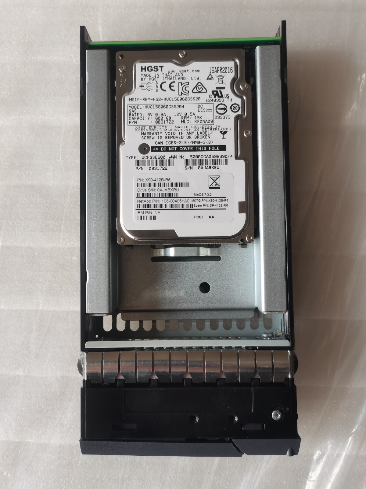 X90-412B-R6 NetApp 600GB SAS 15K 3G 3.5" HDD SP-412B-R6 108-00405+A0