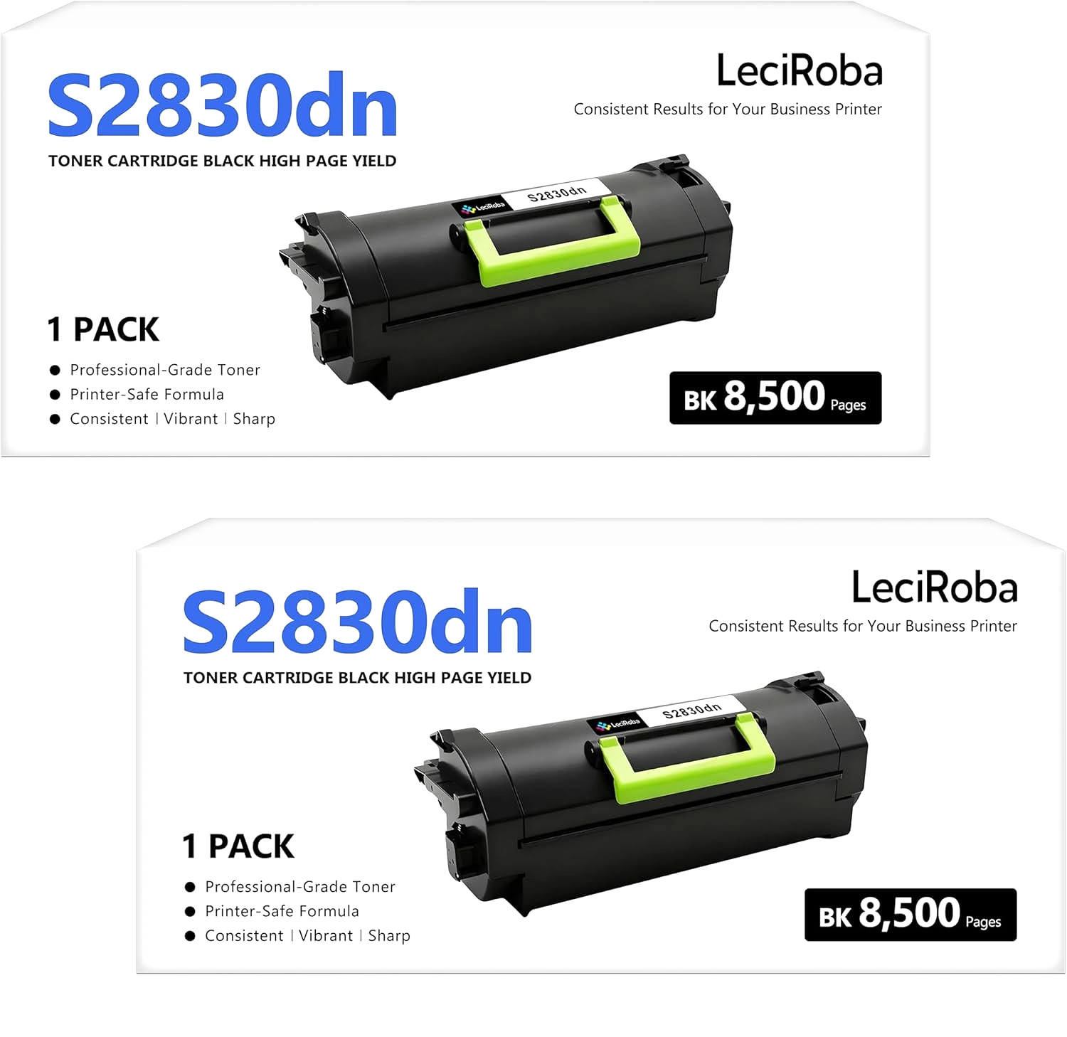 High Capacity Black Toner Cartridge Replacement for Dell S2830dn & S2830 Series