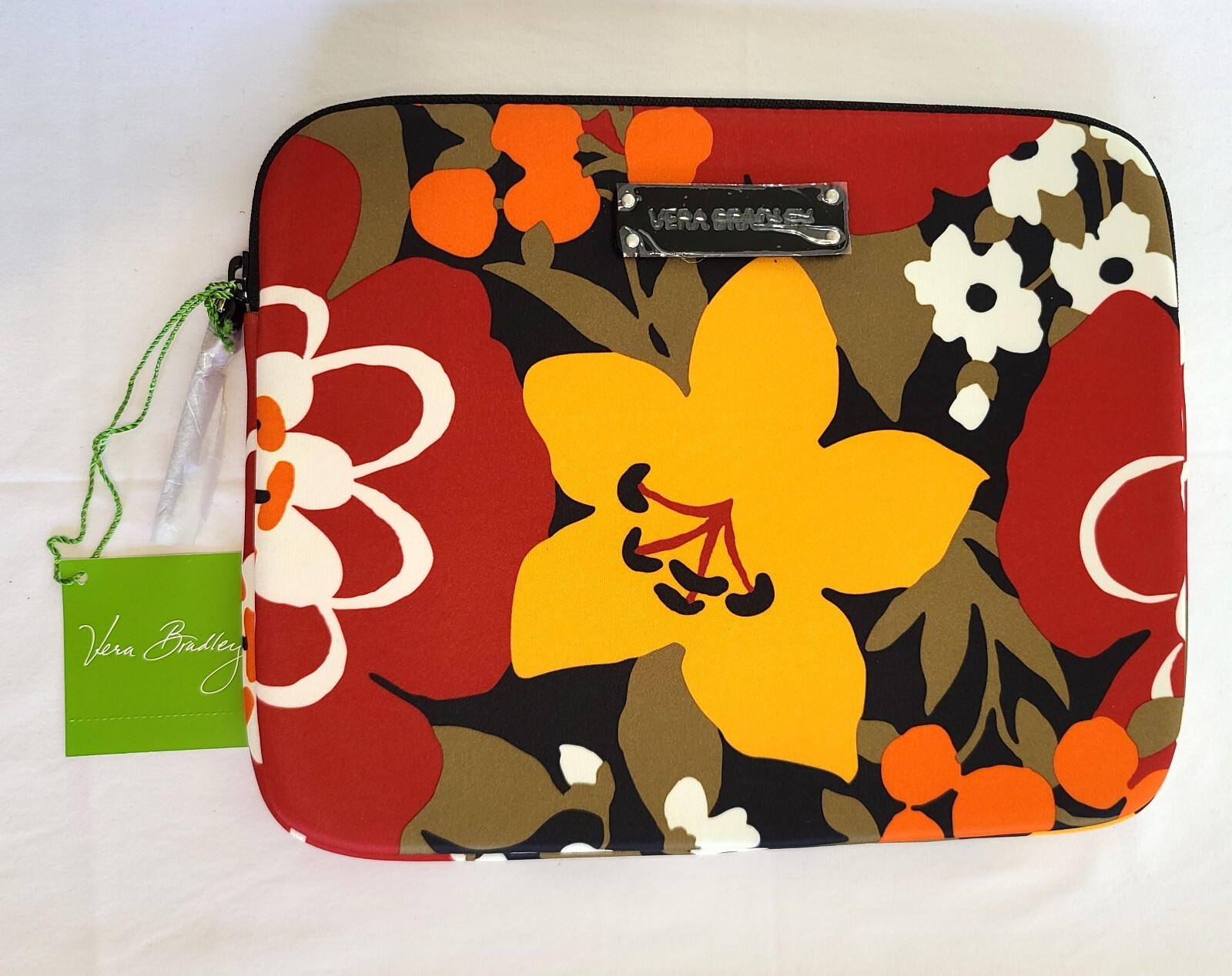 Vera Bradley Bittersweet Neoprene Tablet eReader Sleeve 10x8 Padded Zipper N17