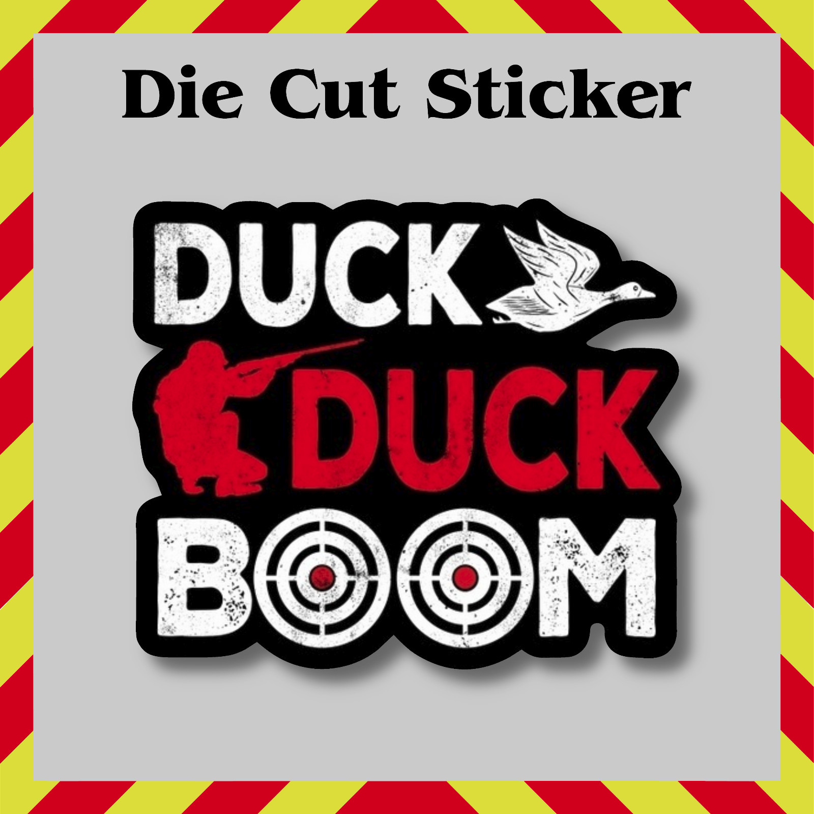 Funny Duck Hunting Sticker, Die Cut Waterproof Vinyl Printed Decal, Mallards