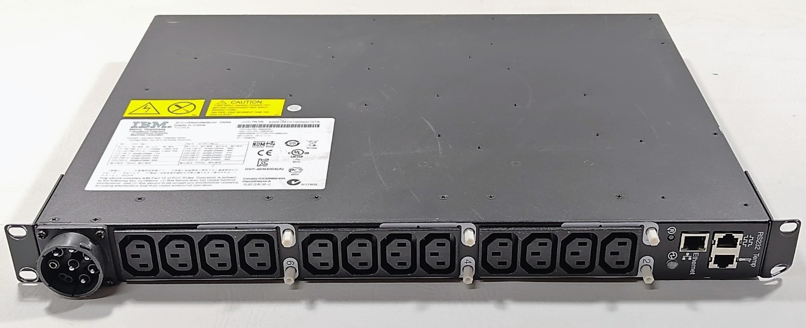 IBM 46M4004 1U 12-Outlet C13 Active Energy Power Distribution Unit W/39M5416