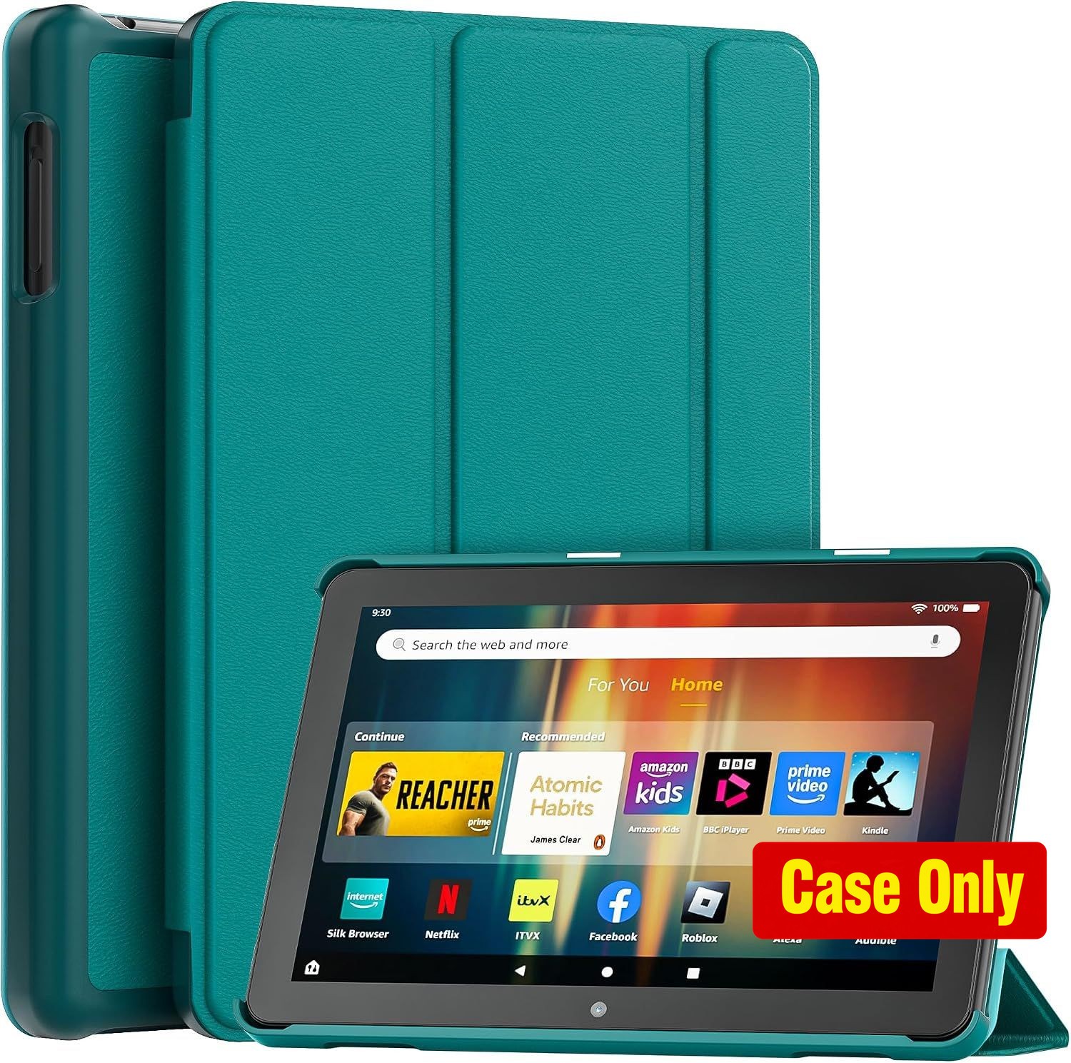 Case for Fire HD 8 Tablet (12th/10th Generation) - Slim Light Smart Trifold Stan