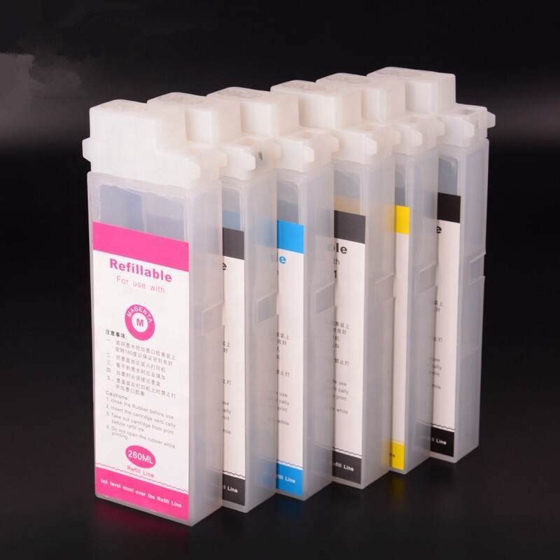 6-Pack Refillable Empty Ink Cartridges with Chip Fit Canon TM-200 205 300 305