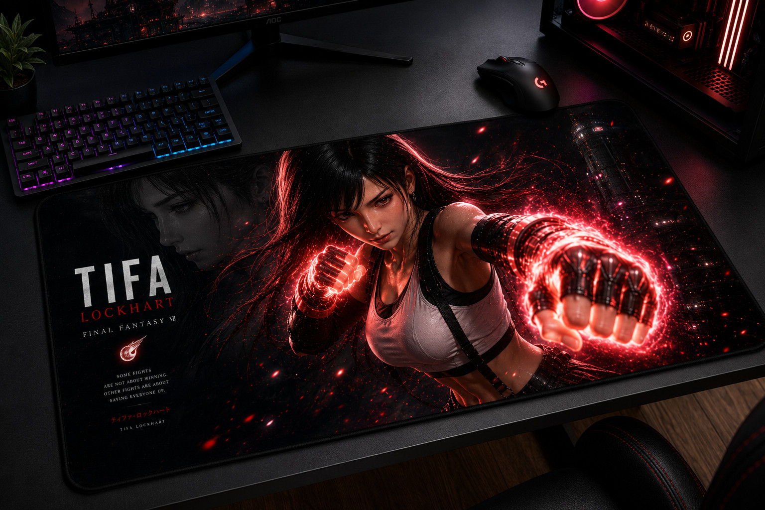 Tifa Final fantasy VII XXL Gaming Mouse Pad desk mat cloud aeris Sephiroth