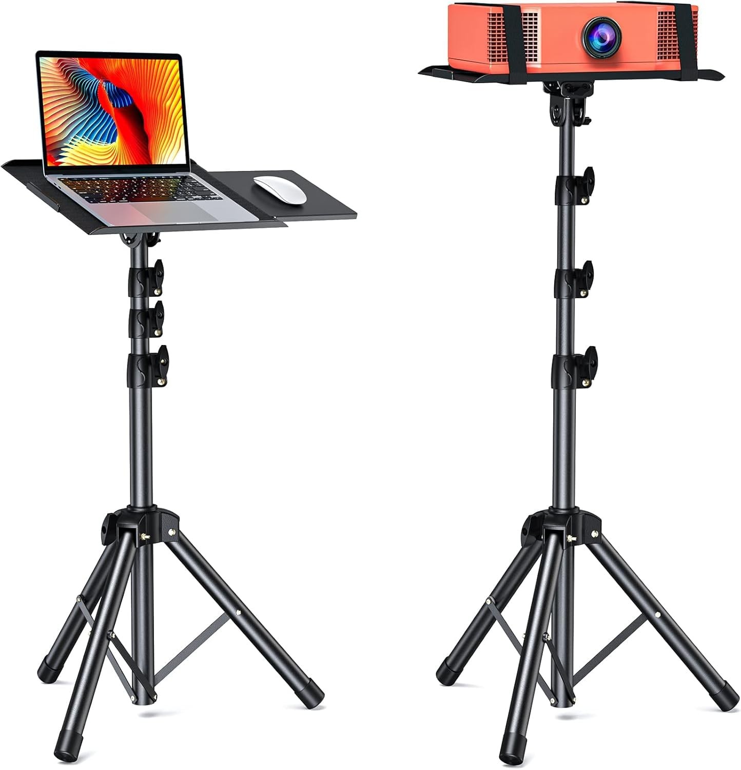 AMADA HOMEFURNISHING Foldable Projector Tripod, Multipurpose Laptop Stand with R