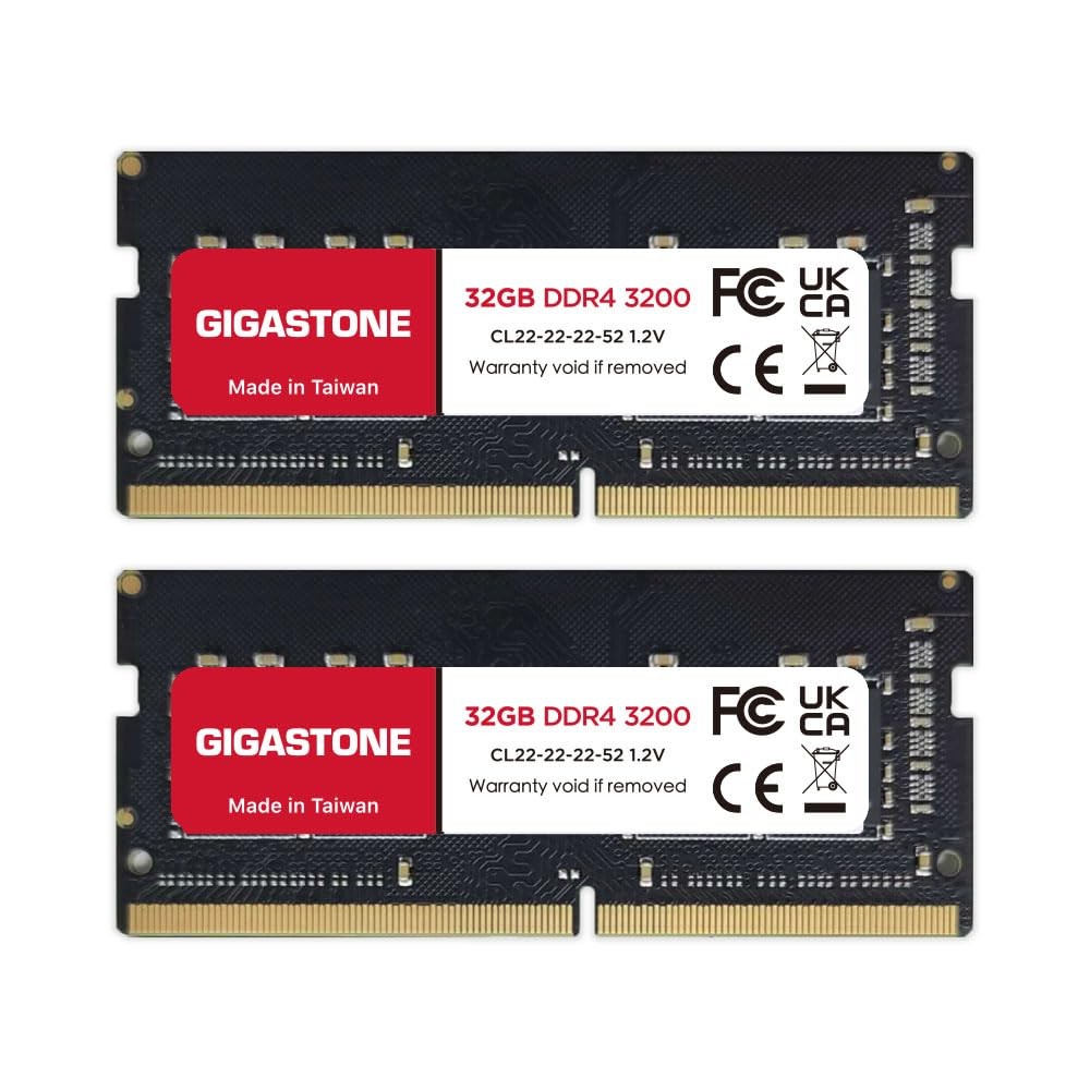 【DDR4 RAM Laptop Only】 GIGASTONE 64GB Kit (2x32GB) DDR4 32 GB, 32 GB (16x2PK)