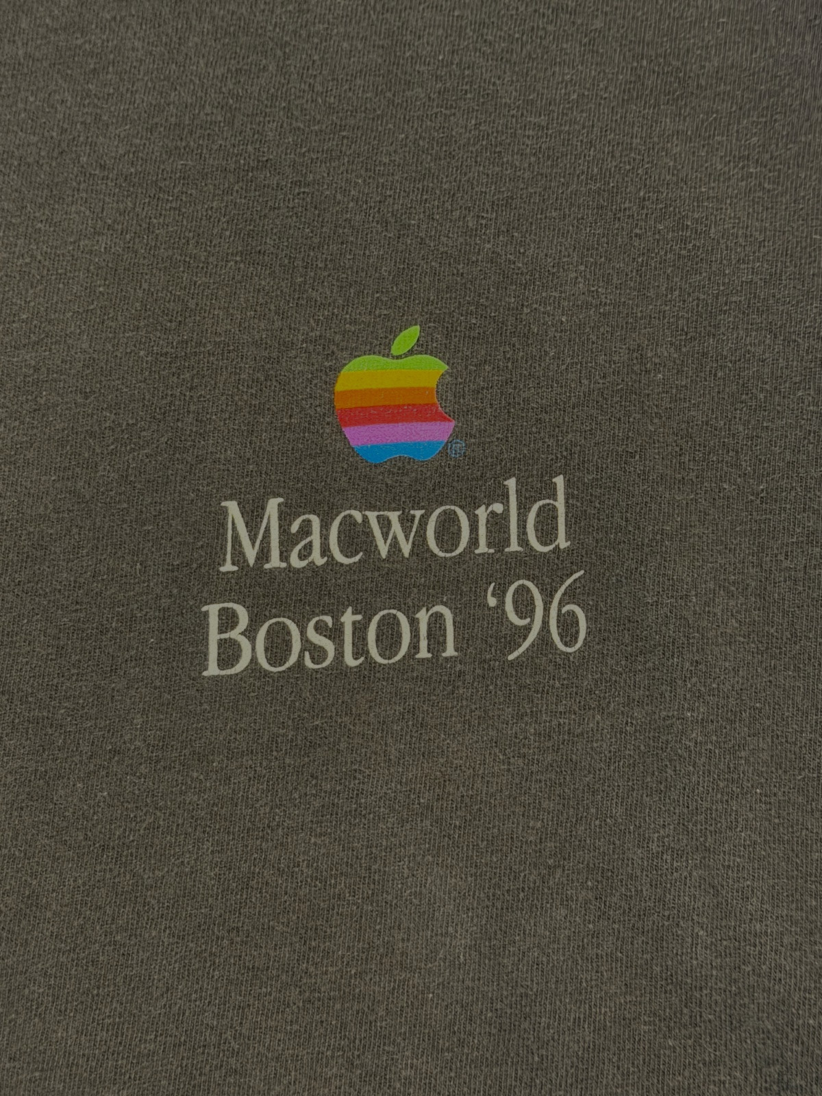 MacWorld Boston '96 Conference  - 1996 Apple Mac Black T-Shirt Macintosh Vintage