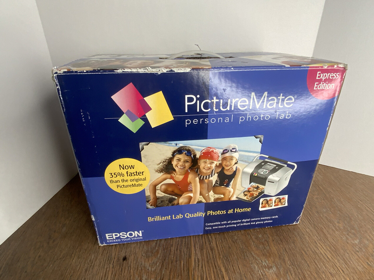 Epson PictureMate Express Edition Digital Photo Inkjet Printer Disc Cords Manual