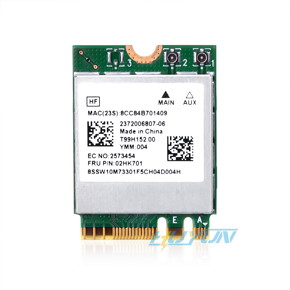 Realtek RTL8822CE For Lenovo WiFi Wireless Bluetooth Dual-band Card 02HK701