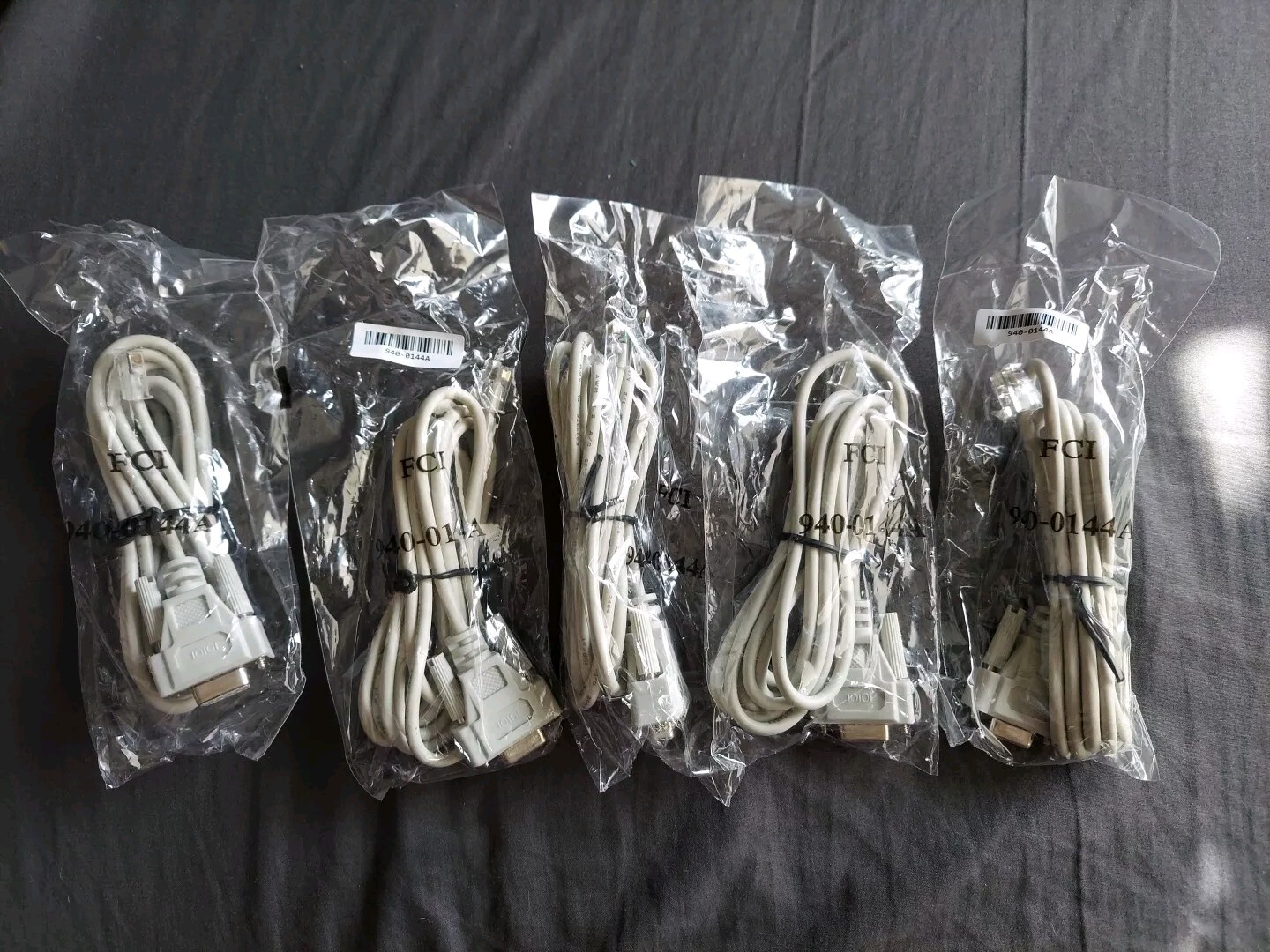 5 LOT NEW FCI 940-0144A APC SMART-UPS Console Configuration Cable Serial RJ-12