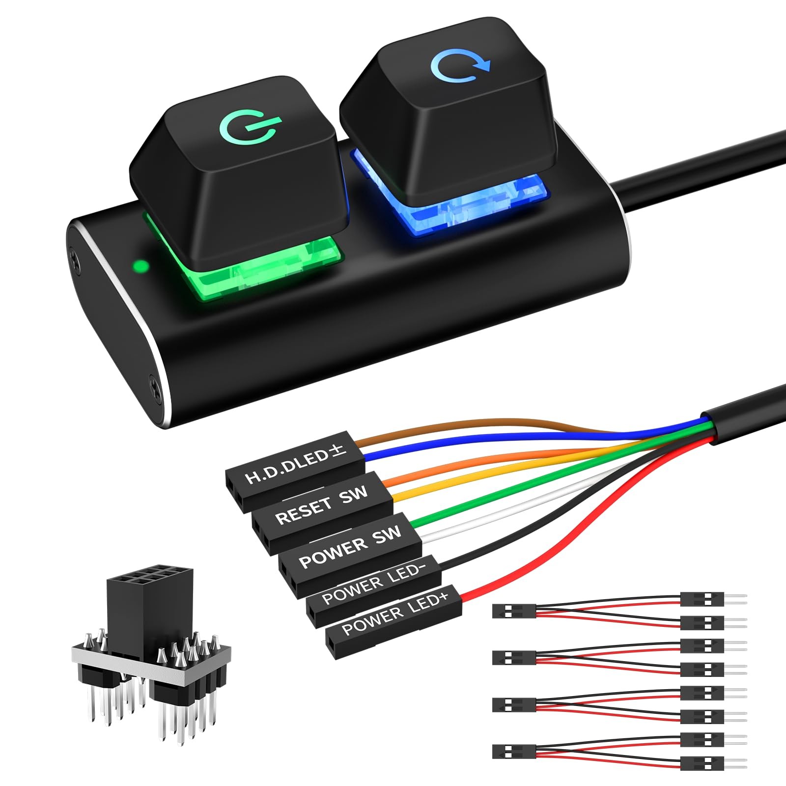 PC Power Button, External Desktop Computer Switch Splitter ON Off...