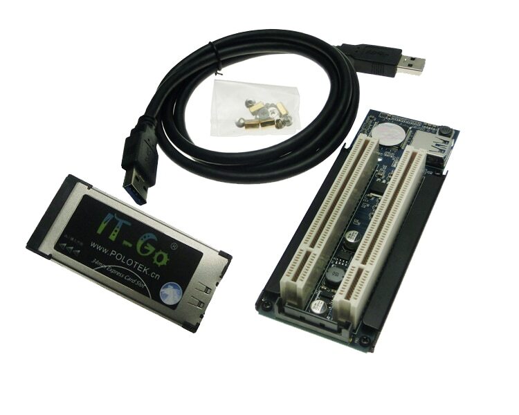 Express card To 2 PCI 32bit Slots Adapter Card for PCI Sound Card SerialCard