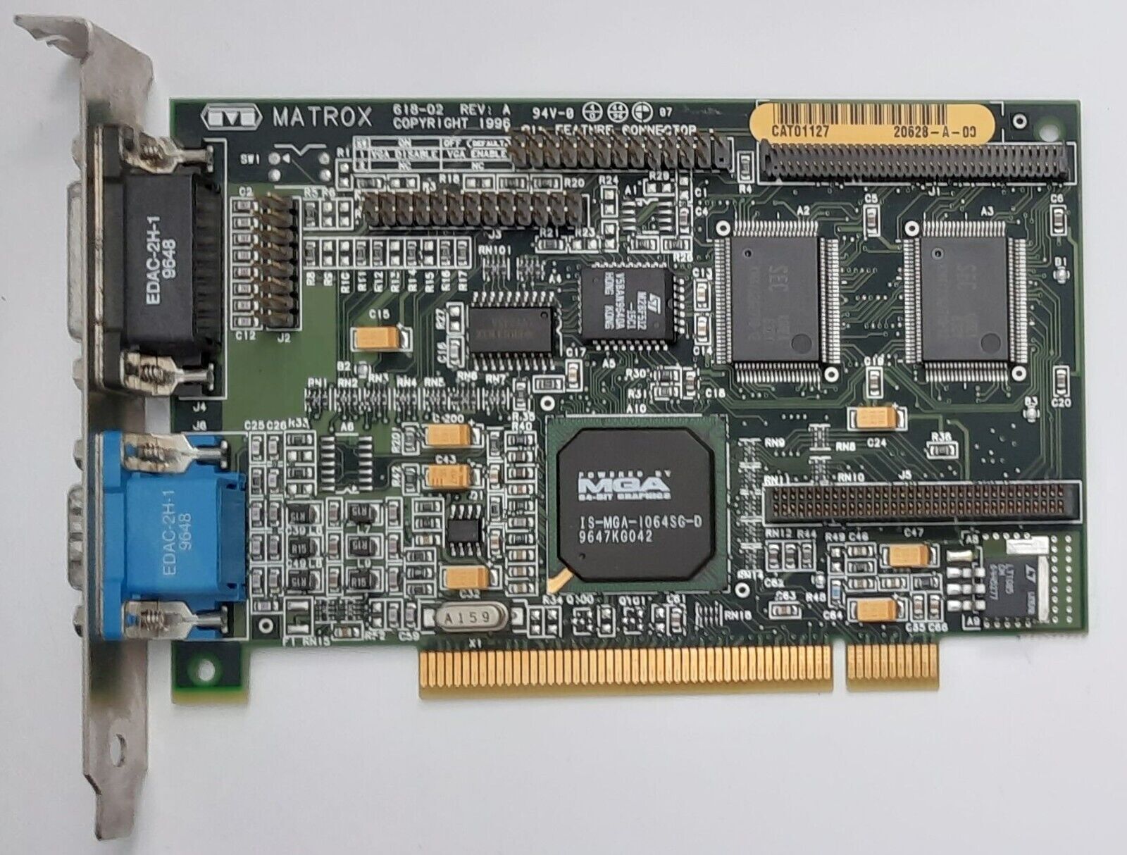 Matrox Mystique PCI Graphics Card (MGA-MYST/2I, MGA-1064SG, 2MB, Retro, 1996)