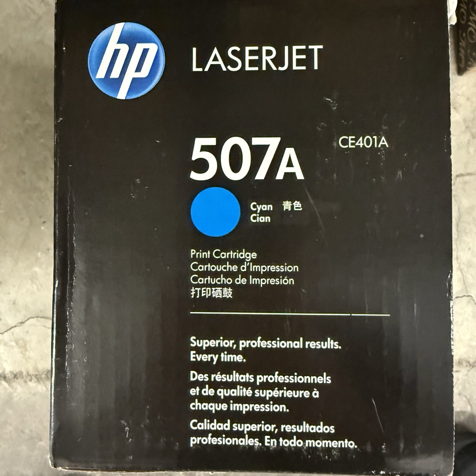 HP 507A Cyan Original LaserJet Toner Cartridge CE401A OEM SEALED