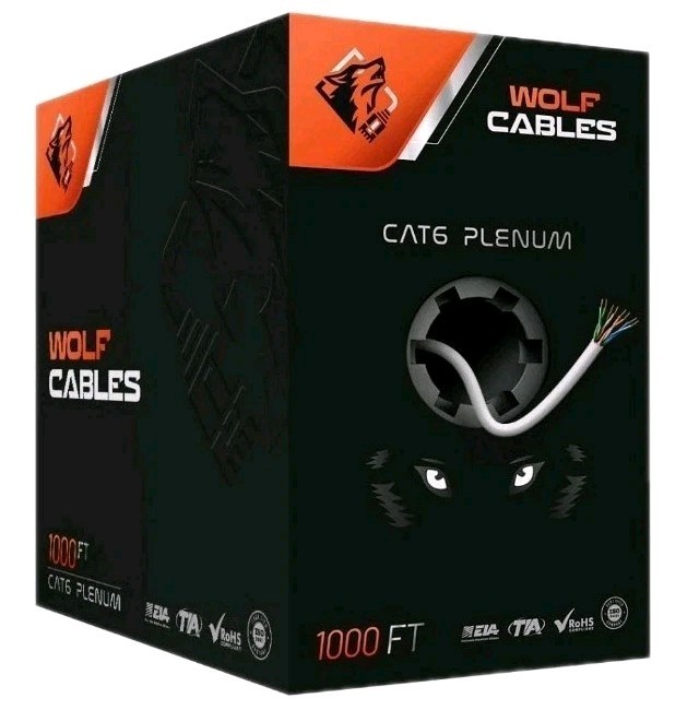 Heavy-Duty CAT6 Plenum Cable 1000ft | UTP, 23AWG, 550MHz | DSX-8000 Certified