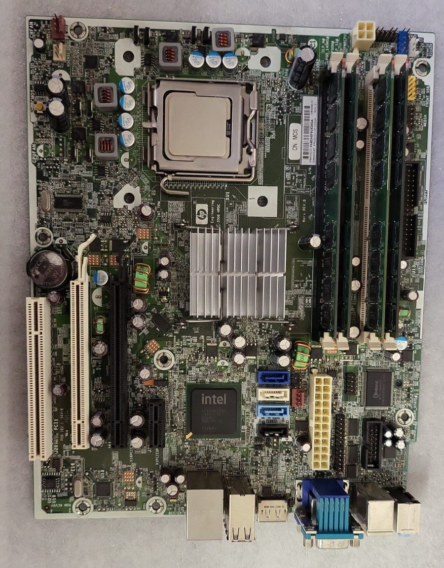 HP Motherboard 462432-001, 460969-001 with Core 2 Duo 3.0GHz  4GB MEMEORY TESTED